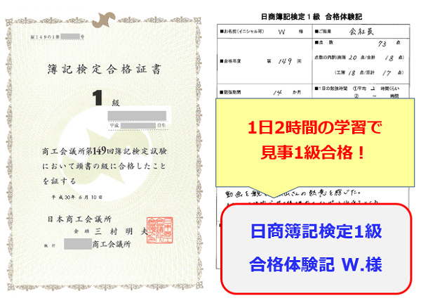 1日2時間の学習で見事1級合格！ 第149回日商簿記検定1級合格体験